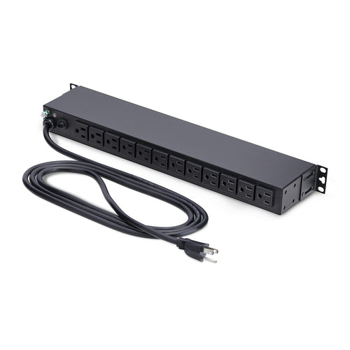 13-OUTLET RACKMOUNT PDU - 1U SERVER POWER STRIP FOR 19IN RACK
