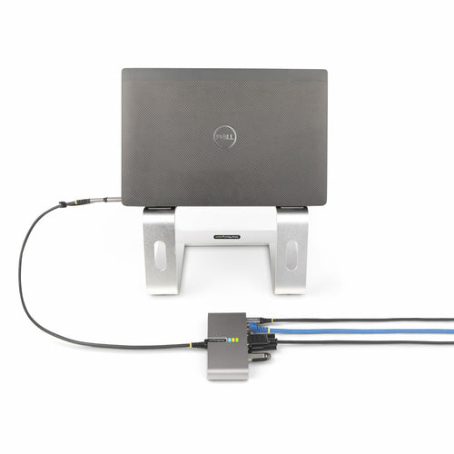 USB-C TO 2-PORT USB 5GBPS TYPE A HUB GB ETHERNET RS232 SERIAL