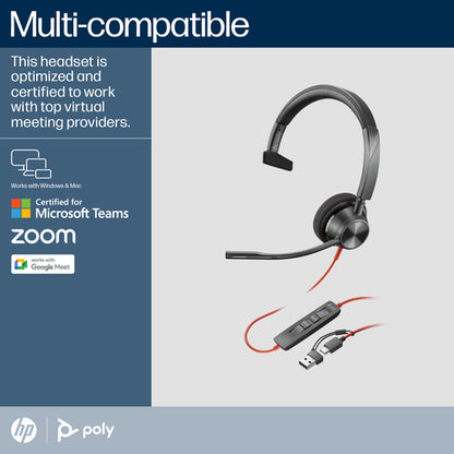 POLY BW 3310-M USB-C HS USB-C/A +USB-C/A (8X216AA)
