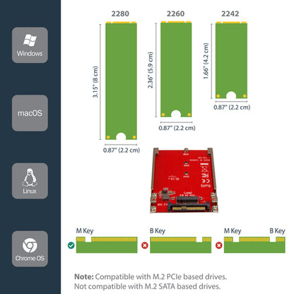 M.2 TO U.2 ADAPTER M2 NVME PCIE M.2 NVME SSD TO U2 2.5IN CONVERTER