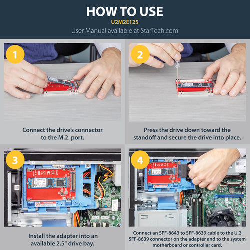 M.2 TO U.2 ADAPTER M2 NVME PCIE M.2 NVME SSD TO U2 2.5IN CONVERTER