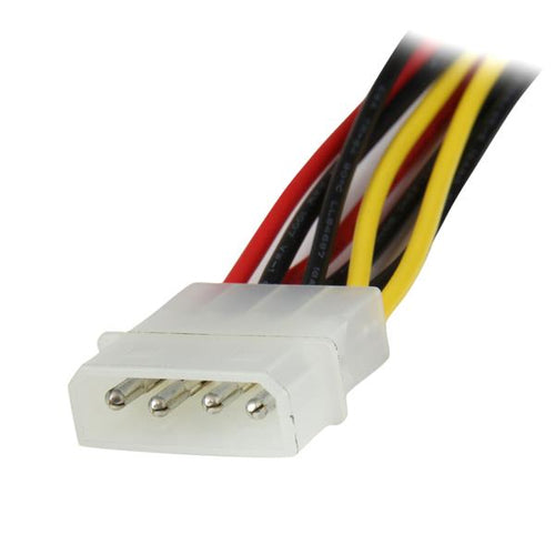 12IN LP4 TO SATA POWER Y CABLE SPLITTER ADAPTER 4PIN LP4 TO 2 SATA (PYO2LP4LSATA)