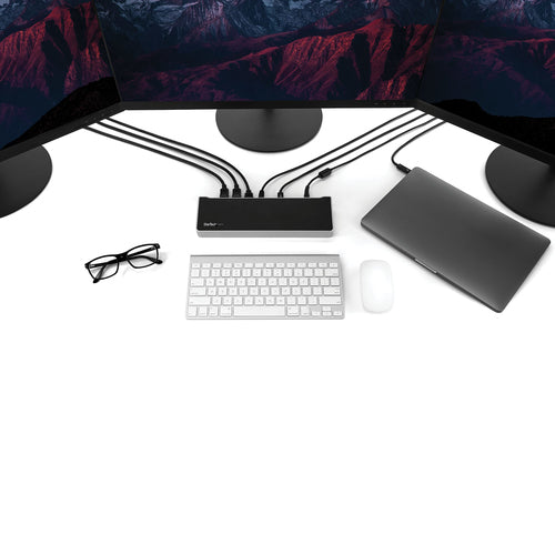 TRIPLE MONITOR USB C DOCK 100W TYPE C DOCKING STATION USBC DOCK