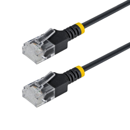 ULTRA SLIM CAT6A CABLE BLACK SLIM SNAGLESS RJ45 UTP PATCH CABLE