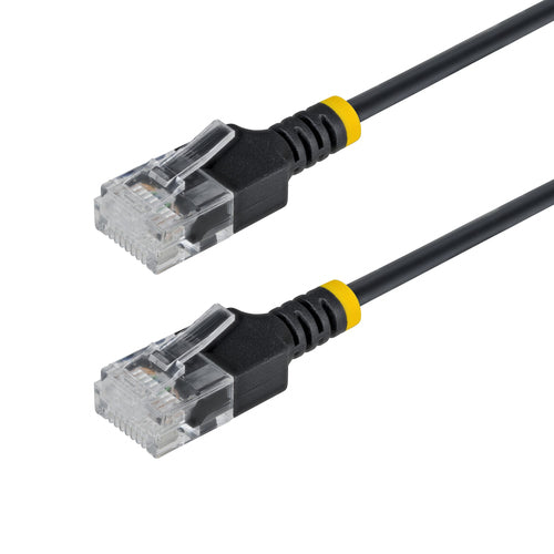 ULTRA SLIM CAT6A CABLE BLACK SLIM SNAGLESS RJ45 UTP PATCH CABLE