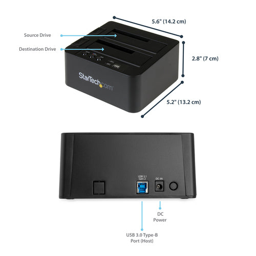 STANDALONE HARD DRIVE CLONER HDD SSD DUPLICATOR DOCKING STATION