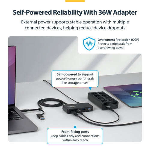 4-PORT USB-C  USB-A HUB 5GBPS SELF-POWERED (311NA-USB-HUB)