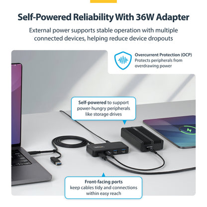 4-PORT USB-C  USB-A HUB 5GBPS SELF-POWERED (311NA-USB-HUB)