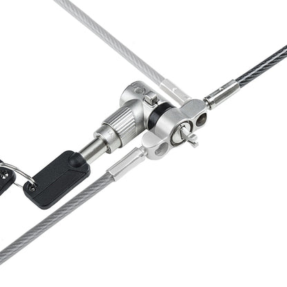 UNIVERSAL LAPTOP LOCK 6.6FT 3-IN-1 LOCKING SECURITY CABLE