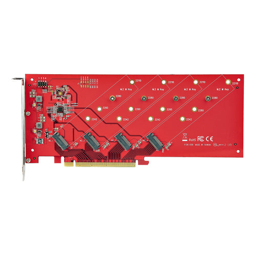 QUAD M.2 PCIE ADAPTER CARD MKEY AHCI NVME M2 SSD PCIE 4.0