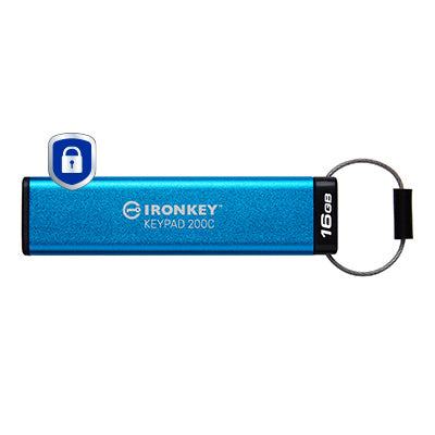 16GB USB-C IRONKEY KEYPAD 200C FIPS 140-3 LVL 3 (PENDING) AES-256