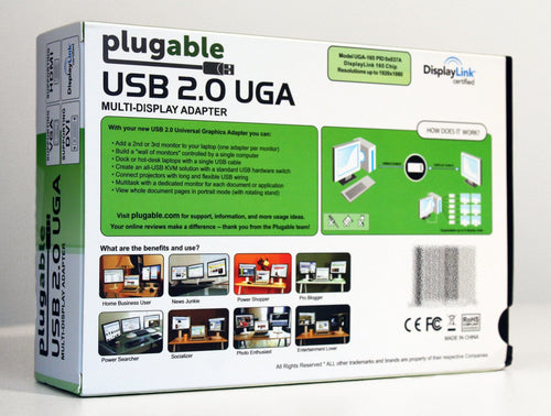 PLUGABLE UGA-165 USB 2.0 TO DVI/VGA/HDMI