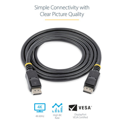 2M CERTIFIED DISPLAYPORT 1.2 CABLE - DP TO DP - 4K X 2K