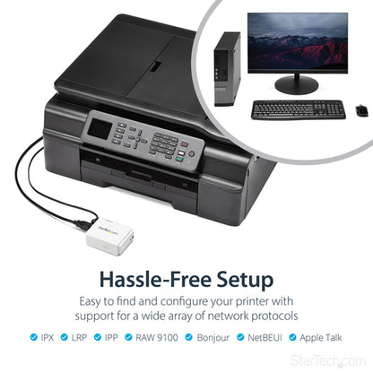 WIRELESS PRINT SERVER 1 PORT USB WIFI NETWORK PRINT SERVER