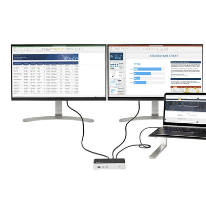 DUAL MONITOR USB C DOCK 65W TYPE C DOCKING STATION USBC DOCK