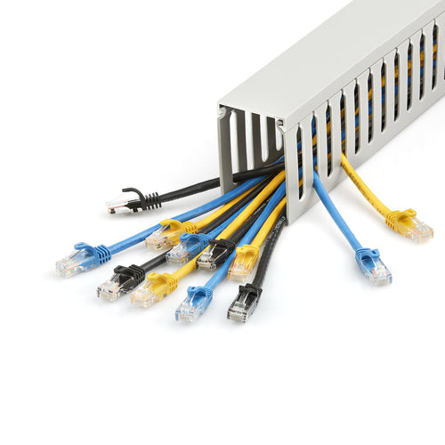 SLOTTED CABLE RACEWAY W/ COVER OPEN SLOT CABLE MANAGEMENT DUCT