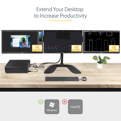 3-PORT DISPLAYPORT MST HUB - MULTI-MONITOR ADAPTER WINDOWS (MST14DP123HD)