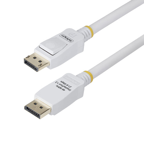 DISPLAYPORT 1.2 CABLE 4K 60HZ 6FT WHITE VESA CERTIFIED DP 1.2