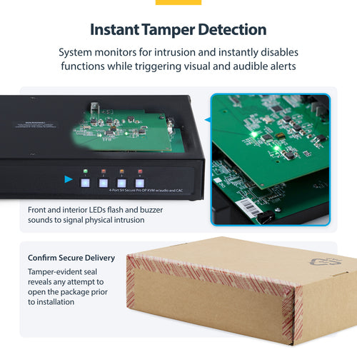 SECURE 4-PORT DUAL-MONITOR KVM NIAP 4.0 CAC US BUILT