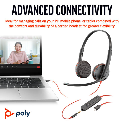 POLY BW 3225 USB-C HS 3.5MMP USB-C/A