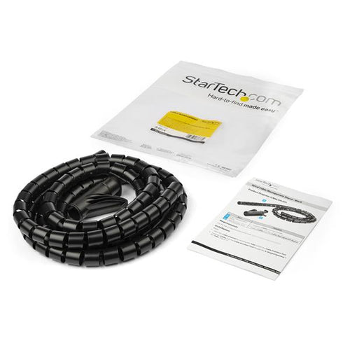 8FT COILED CABLE MANAGEMENT SLEEVE SPIRAL CORD WIRE ORGANIZER