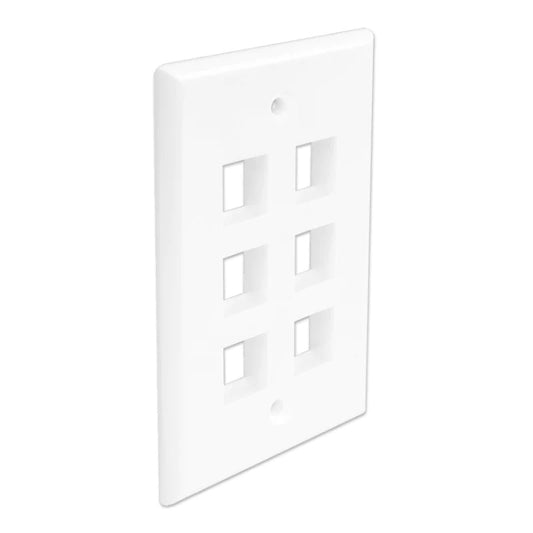 FP06PWH 6 PORT FACE PLATE WHITE