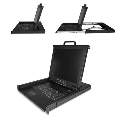 VGA RACKMOUNT KVM CONSOLE INTEGRATED LCD MONITOR KVM SWITCH