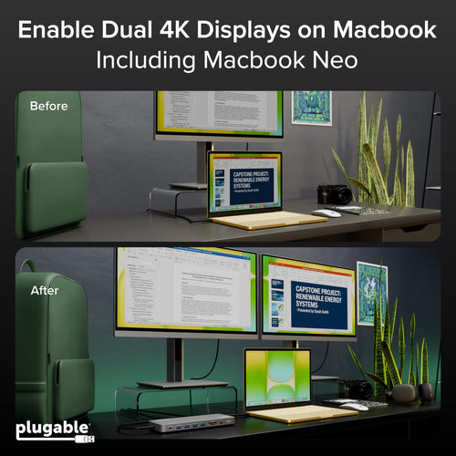 PLUGABLE USBC DUAL 4K DOCK 100W USB-C DUAL 4K DOCKING STATION 100W