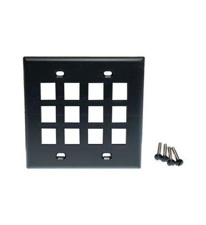 IC107F12BK 12 PORT FACEPLATE BLACK