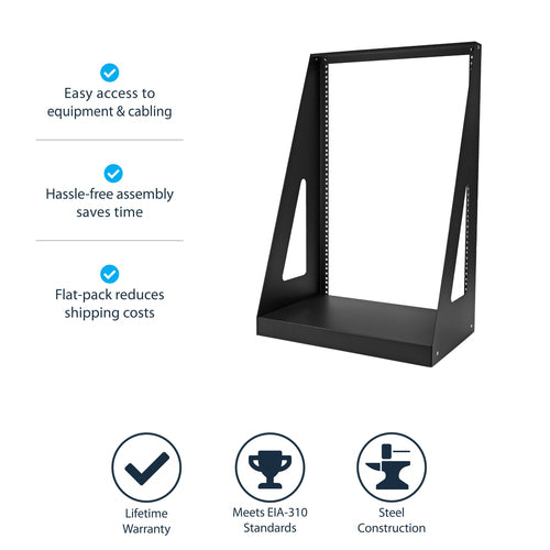16U OPEN FRAME SERVER RACK 2 POST NETWORK EQUIPMENT RACK