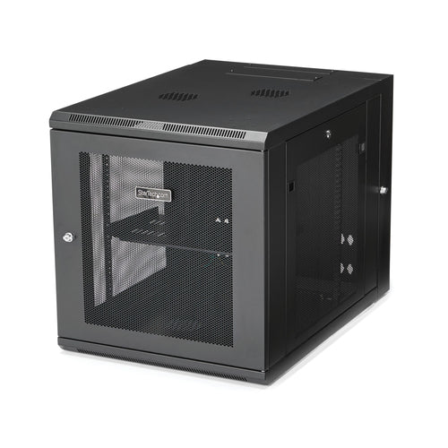 WALL MOUNT NETWORK CABINET 12U HINGED SERVER RACK ENCLOSURE