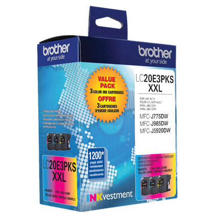 3PK CYAN/MAGENTA/YLW INK CARTRIDGES