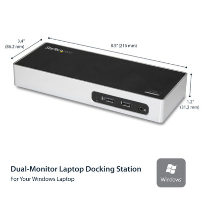 USB 3.0 DOCKING STATION UNIVERSAL DUAL MONITOR HDMI DVI VGA