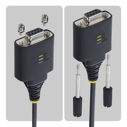 6.6FT USB-C TO SERIAL TO NULL MODEM ADAPTER CABLE - FTDI RS232 (1P6FFCN-USB-C-SERIAL)