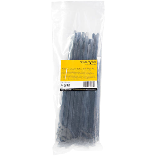 100PK REUSABLE CABLE TIES NYLON PLASTIC ADJUSTABLE ZIP TIES 10 INCH