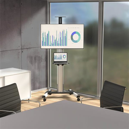 TV CART MOBILE DISPLAY STAND MOBILE VESA MONITOR SCREEN MOUNT