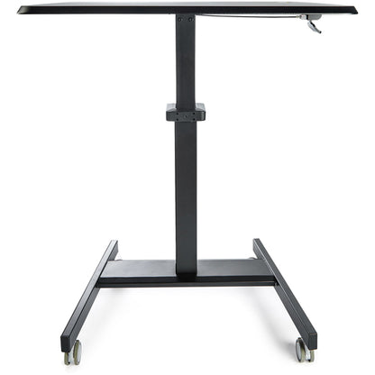 MOBILE STANDING DESK ON WHEELS PORTABLE SIT STAND HEIGHT ADJ CART