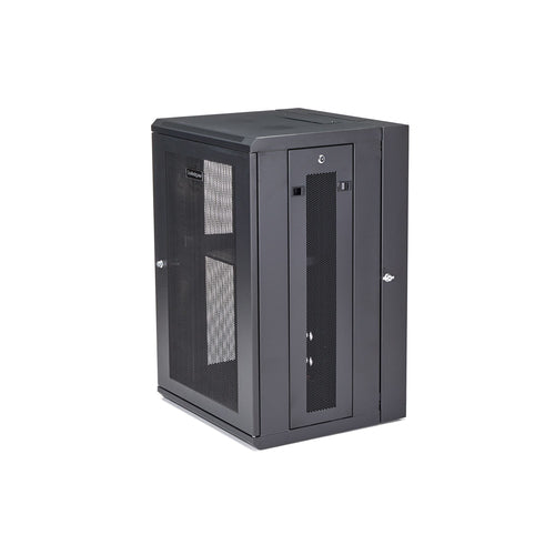 WALL MOUNT NETWORK CABINET 18U HINGED SERVER RACK ENCLOSURE
