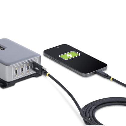 6FT USB-C CABLE USB-IF 240W PD/RUGGED/SIDE LOCKING SCREWS