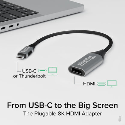PLUGABLE USB-C HDMI 8K ADAPTER USB-C TO HDMI 8K ADAPTER 8K60HZ