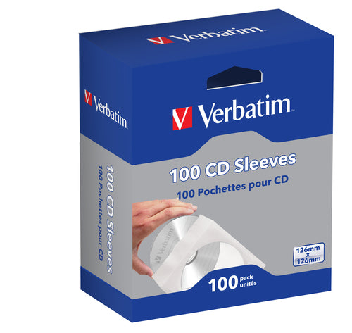 100PK CD/DVD PAPER SLEEVES WITH CLEAR WINDOW (49976)