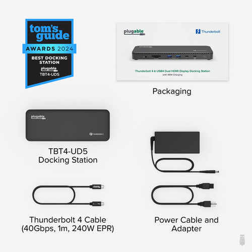 PLUGABLE TBT4 USB4 HDMI DOCK THUNDERBOLT 4 USB4 DUAL HDMI DOCK