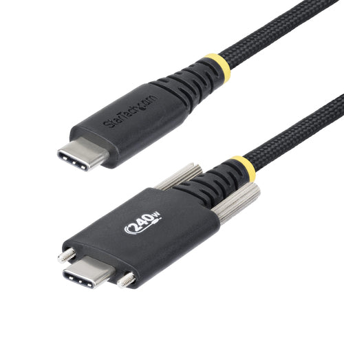 6FT USB-C CABLE USB-IF 240W PD/RUGGED/SIDE LOCKING SCREWS