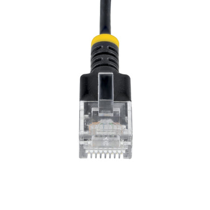ULTRA SLIM CAT6A CABLE BLACK SLIM SNAGLESS RJ45 UTP PATCH CABLE