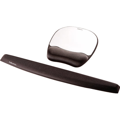 MEMORY FOAM SILVER MOUSE PAD WRIST REST NON SKID BACKING