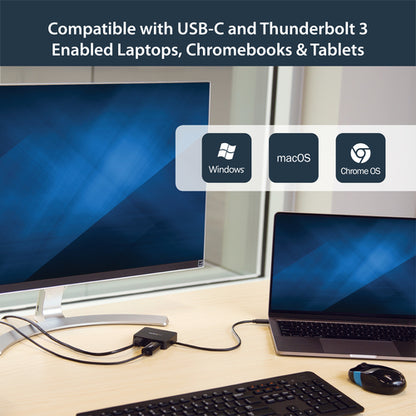 USB C MULTIPORT ADAPTER USBC 4K HDMI USB HUB MINI TRAVEL DOCK