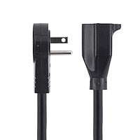 10FT POWER EXTENSION CORD NEMA 5-15P TO 5-15R ROTATING FLAT PLUG