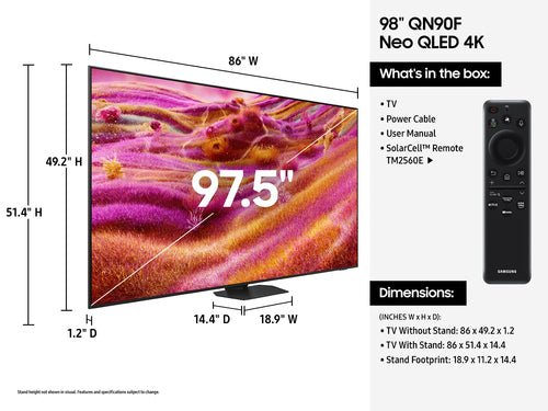 BSTOCK 2025 98IN QN90F NEO QLED 4K TV QN90F SERIES NEO QLED (QN98QN90FAFXZA)