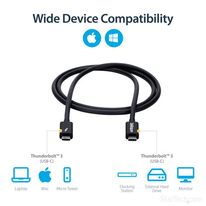 3.3FT THUNDERBOLT 3 CABLE USB C 20GBPS TB3/USB-C DISPLAYPORT CORD