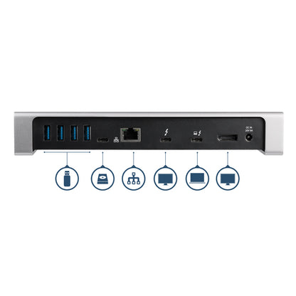 THUNDERBOLT 3 DOCK 4K 85W PD DUAL MONITOR LAPTOP DOCKING STATION